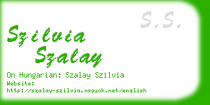 szilvia szalay business card